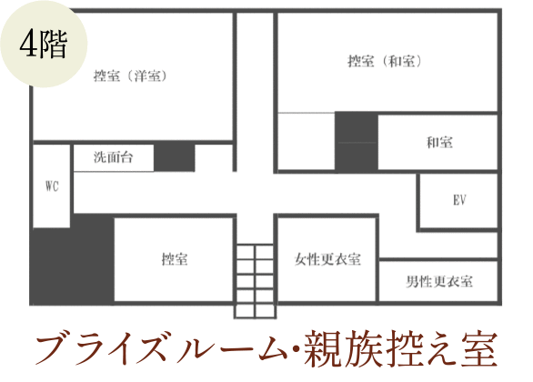 4階：ブライズルーム・親族控え室